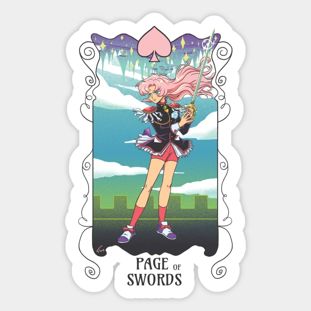 Utena Page of Swords Sticker by tallesrodrigues